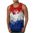 thumbnail image 1 of Mens Workout Tank Top Undershirt Independence Day USA Flag Tops 4th of July Tank Shirts Gym Athletic Fitness Sports Workout Sleeveless T-Shirts, 1 of 4