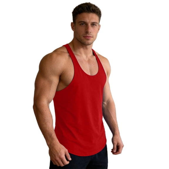 Mens Workout Tank Tops Dry Soft Fitness Bodybuilding Sleeveless Gym Muscle Stringer Shirts