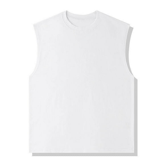 Mens Workout Tank Tops Qiggri Men Summertime Solid Color Casual Sleeveless Exercise Waistcoat T-shirt Top Gym Tank Tops For Men