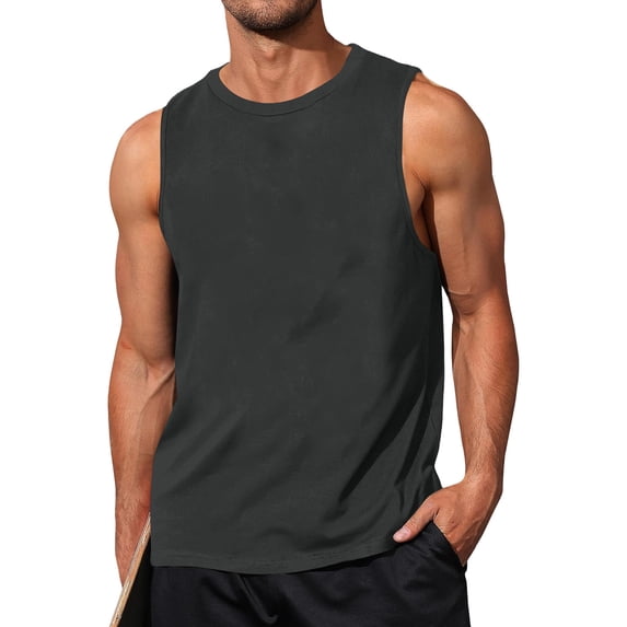 Mens Workout Tank Tops Sleeveless Muscle Cut Off Shirt Athletic Gym T Shirts, 4XL