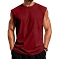 thumbnail image 1 of Mens Workout Tank Tops Summer Sleeveless Tee Shirts Casual Stylish Gym Muscle Shirt Loose Fit for Basketball Wine XXL, 1 of 6
