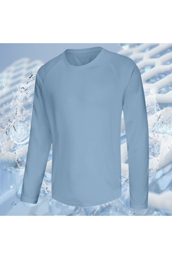 Mens Workout Tops Lightweight Raglan Gym Shirts Long Sleeve UV Protection Fishing Running Shirts M-5XL