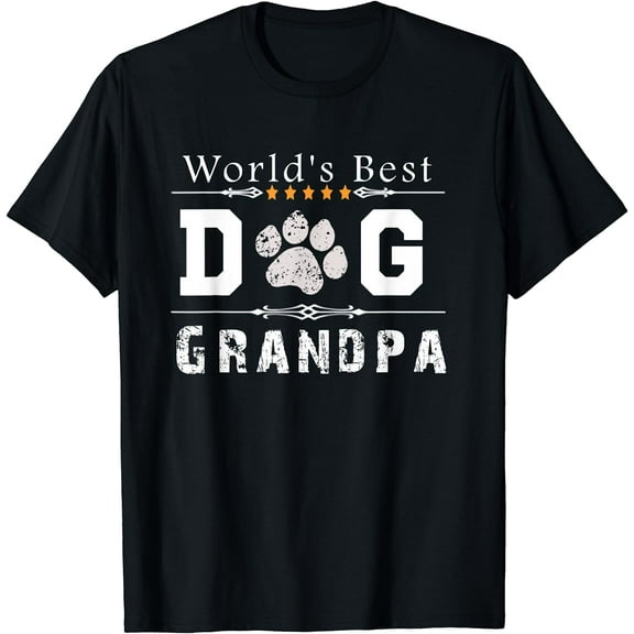 Mens World's Best Dog Grandpa T-Shirt
