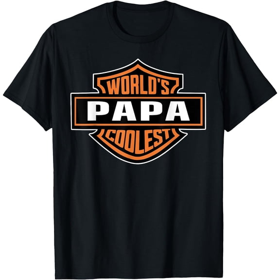 Mens World's Coolest PAPA Best Dad In The World Father's Day T-Shirt