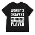thumbnail image 1 of Mens World's Okayest Cornhole Player - Bean Bag Toss Game Quote Sweatshirt Black, 1 of 5