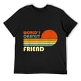 thumbnail image 1 of Mens World's Okayest Friend - Funny Retro Vintage Gift T-Shirt Black L, 1 of 5