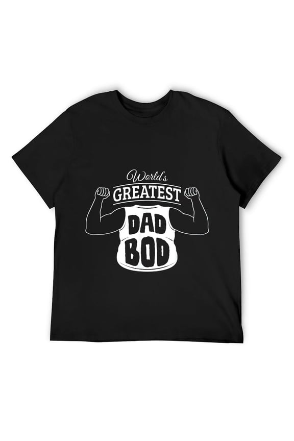 Mens Worlds Greatest Dad Bod T-Shirt Black