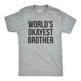 thumbnail image 1 of Mens Worlds Okayest Brother Shirt Funny T shirts Big Brother Sister Gift Idea Graphic Tees, 1 of 7