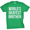 thumbnail image 1 of Mens Worlds Okayest Brother Shirt Funny T shirts Big Brother Sister Gift Idea Graphic Tees, 1 of 9