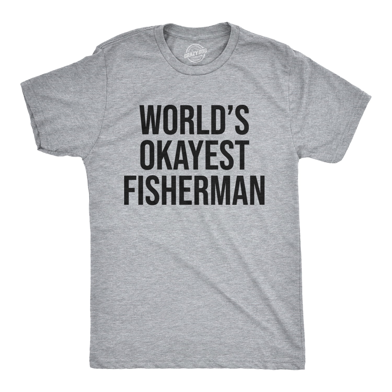 Mens World's Okayest Fisherman Tshirt Fishing Fish Father's Day Mens World's Okayest Fisherman Tshirt Fishing Fish Father's Day