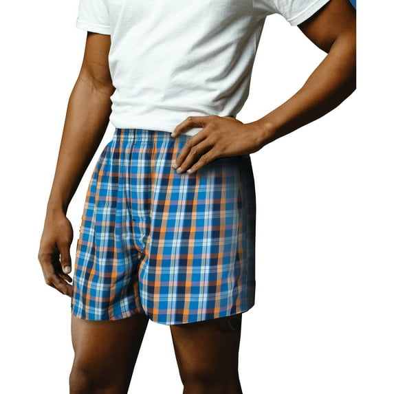 Mens Woven Boxers, 4 pack