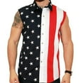 thumbnail image 1 of Mens Woven Sleeveless American Button Down, 1 of 2