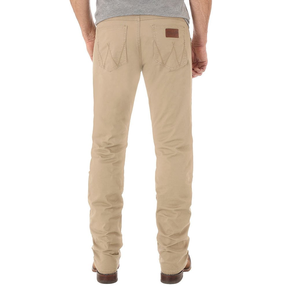 Wrangler Men's Retro Slim Fit Straight Leg Jean, Fawn, 34W x