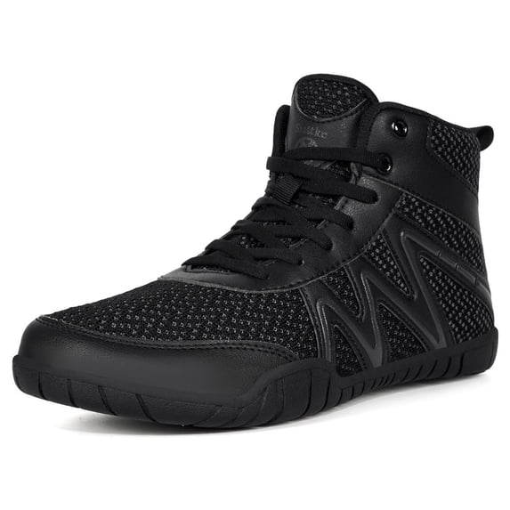 Mens Wrestling Shoes Fighting Lightweight Boxing Shoes for Adults Black/10Wide