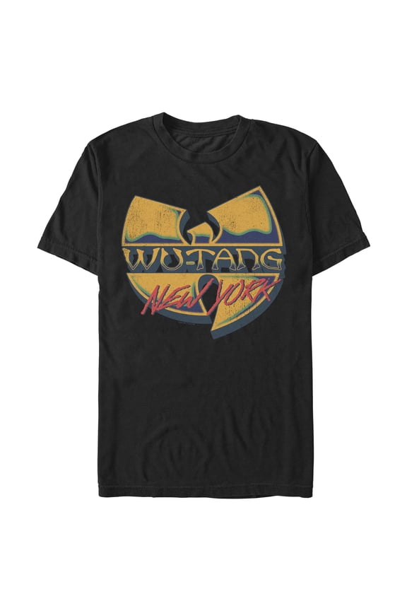 Mens Wu-Tang Clan New York Distressed Retro Logo T Shirt