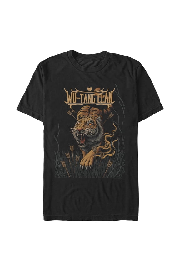 Mens Wu-Tang Clan Wilderness Tiger Art Logo T Shirt