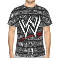 thumbnail image 1 of Mens Wwe 3d Print T-Shirt Crewneck Short Sleeve Tee Shirt, 1 of 7