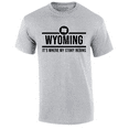 thumbnail image 1 of Mens Wyoming Tshirt Wyoming It's Where My Story Begins Short Sleeve T-shirt-Sports Grey-xxl, 1 of 1