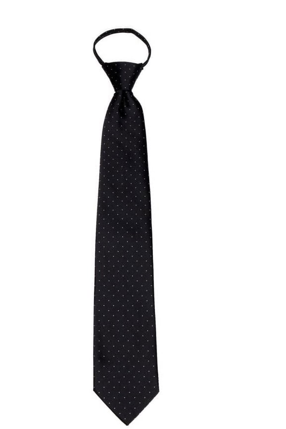 Mens XL Zipper pre made Dot Extra Long Zipper Designer Necktie