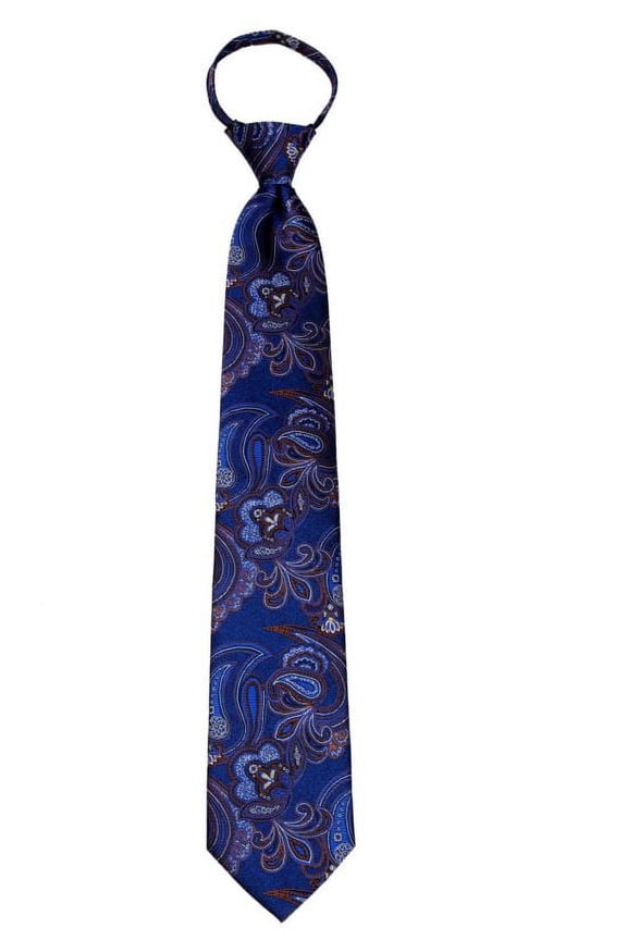 Mens XL Zipper pre made Paisley Extra Long Zipper Designer Necktie