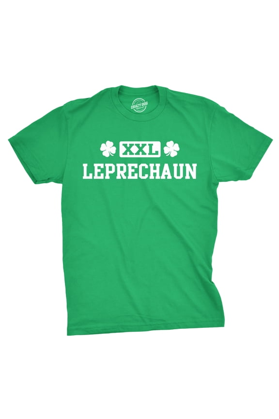 Mens XXL Leprechaun Funny Lucky Green Saint Patricks Day St Patty Green T Shirt Graphic Tees