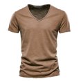 thumbnail image 1 of Mens Xl Tall T Shirts Big Men Shirts Men's V-Neck T-Shirts Soft Fitted Premium Classic Tee Men's T Shirts Cotton Hipster Hip Hop Longline Crewneck T-Shirt, 1 of 5