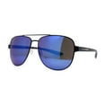 thumbnail image 1 of Mens Xloop 90s Classic Officer Cop Sport Rectangle Metal Sunglasses Black Blue Mirror, 1 of 4