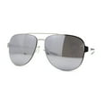 thumbnail image 1 of Mens Xloop 90s Classic Officer Cop Sport Rectangle Metal Sunglasses Silver White Silver Mirror, 1 of 4