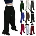 thumbnail image 1 of Mens Y2K Streetwear Baggy Joggers - Wide Leg Cotton Open Bottom Sweatpants with Pockets, Tall Sizes for Casual & Gym Dark Gray 2XL, 1 of 5
