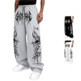 thumbnail image 1 of Mens Y2K Sweatpants Baggy Gothic Print Jogger Pants Loose Fit Streetwear Trousers With Dark Graphic Design For Daily Casual, 1 of 4