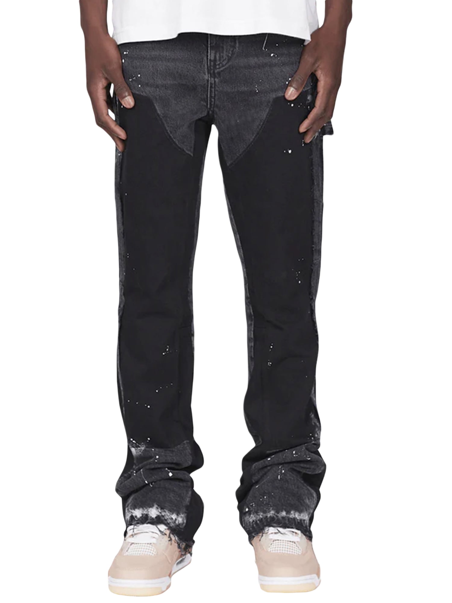 Mens Y2k Jeans Bootcut Baggy Jeans Relaxed Fit Flared Denim Mens Y2k Jeans Bootcut Baggy Jeans Relaxed Fit Flared Denim