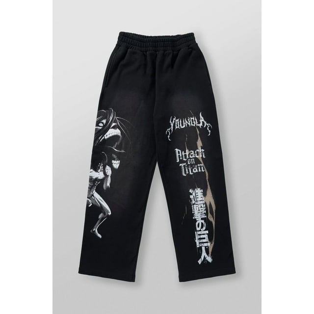 Mens YOUNGLA Graphic Print Joggers Baggy Casual Workout Pantswith Pockets  Bandana Punk Streetwear