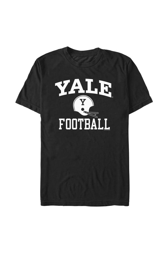 Mens Yale University Football Helmet Logo T Shirt
