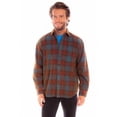 thumbnail image 1 of Mens Yarn-Dyed Corduroy Plaid Shirt, Red & Blue - 2XL, 1 of 1