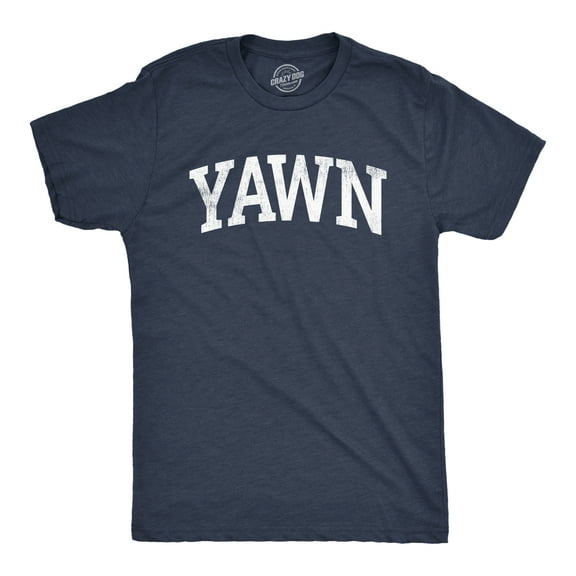 Mens Yawn T Shirt Funny Silly Sleepy Tired Exhaustion Joke Tee for Guys Graphic Tees