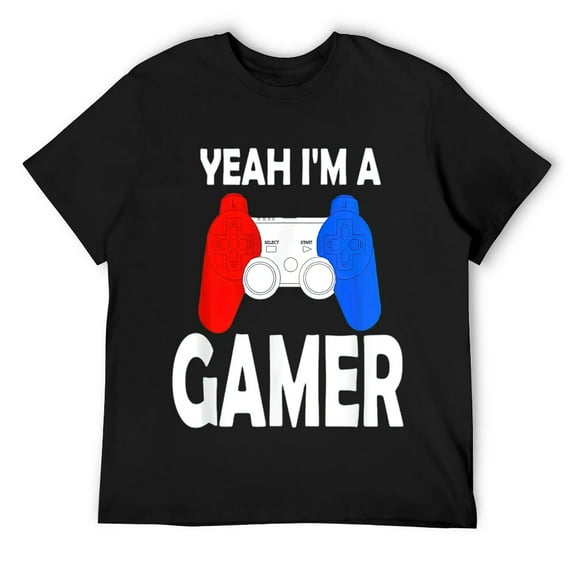 Mens Yeah I'm A Gamer Funny Video Gaming Player T-Shirt Black
