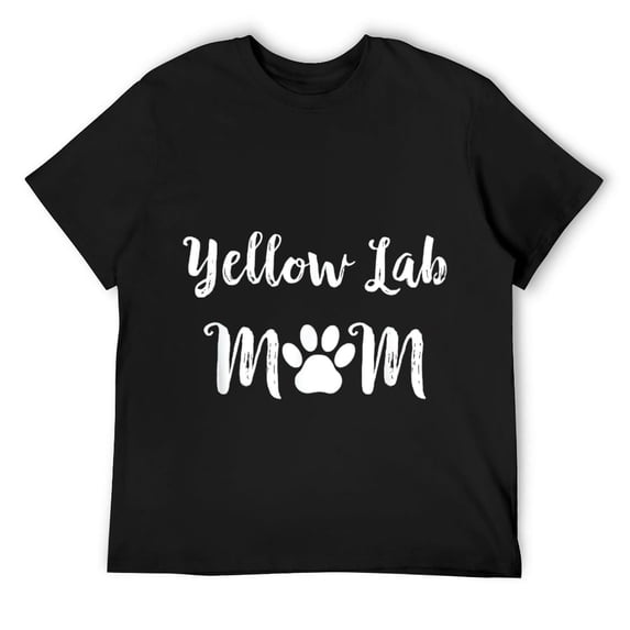 Mens Yellow Lab Labrador Mom Dog Lover T-Shirt Black