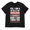 thumbnail image 1 of Mens Yes I Am A Male Cheerleader Cheerleading Cheerdance Gymnast T-Shirt Black 2X-Large, 1 of 5