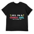 thumbnail image 1 of Mens Yes I'm A Gamer Girl Try To Keep Up Gaming Sarcastic Quotes Sweatshirt Black, 1 of 5