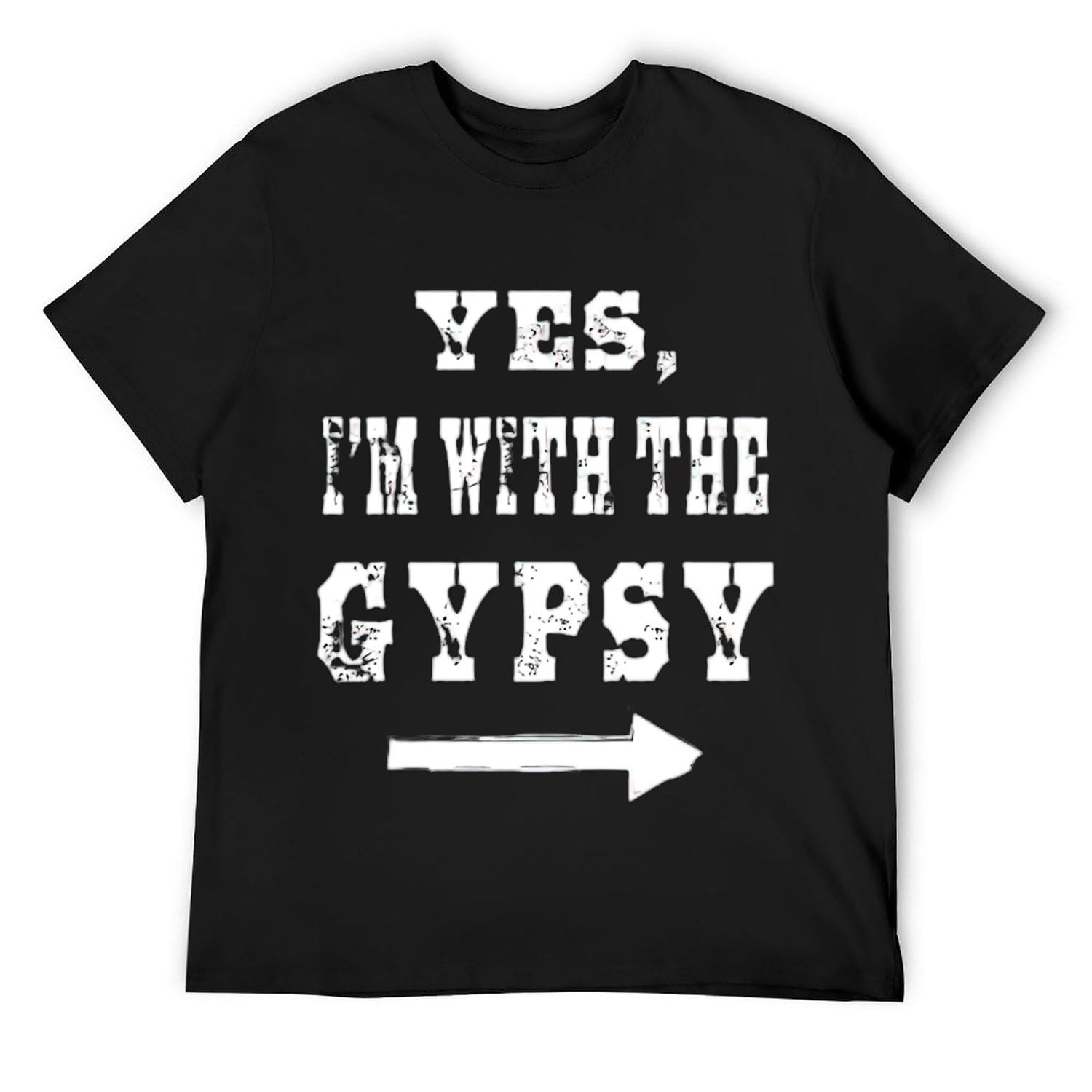 Mens Yes, I'm with the Gypsy Funny Halloween Costume T-Shirt Black -  Walmart.com, image size:1500x1500