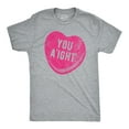 thumbnail image 1 of Mens You Aight T Shirt Funny Valentines Day Candy Heart Joke Tee for Guys Graphic Tees, 1 of 7