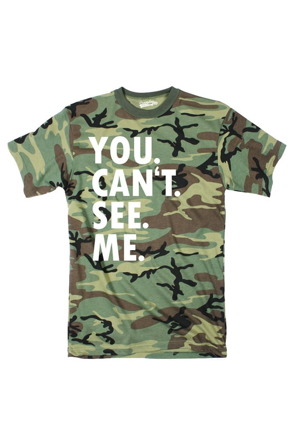 Mens You Cant See Me T shirt Funny Hunting Camouflage Sarcastic Adult Humor Tee Graphic Tees