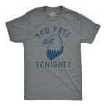 thumbnail image 1 of Mens You Free Tonight T Shirt Funny Fourth Of July Bald Eagle Date Freedom Joke Tee for Guys Graphic Tees, 1 of 9