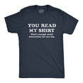 thumbnail image 1 of Mens You Read My Shirt That's Enough Social Interaction for One Day T Shirt Funny Tee Graphic Tees, 1 of 7