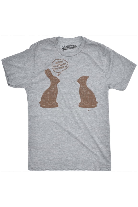 Mens You Should Get That Looked At Easter T Shirt Funny Chocolate Bunny Tee Graphic Tees