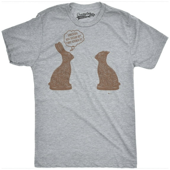 Mens You Should Get That Looked At Easter T Shirt Funny Chocolate Bunny Tee Graphic Tees