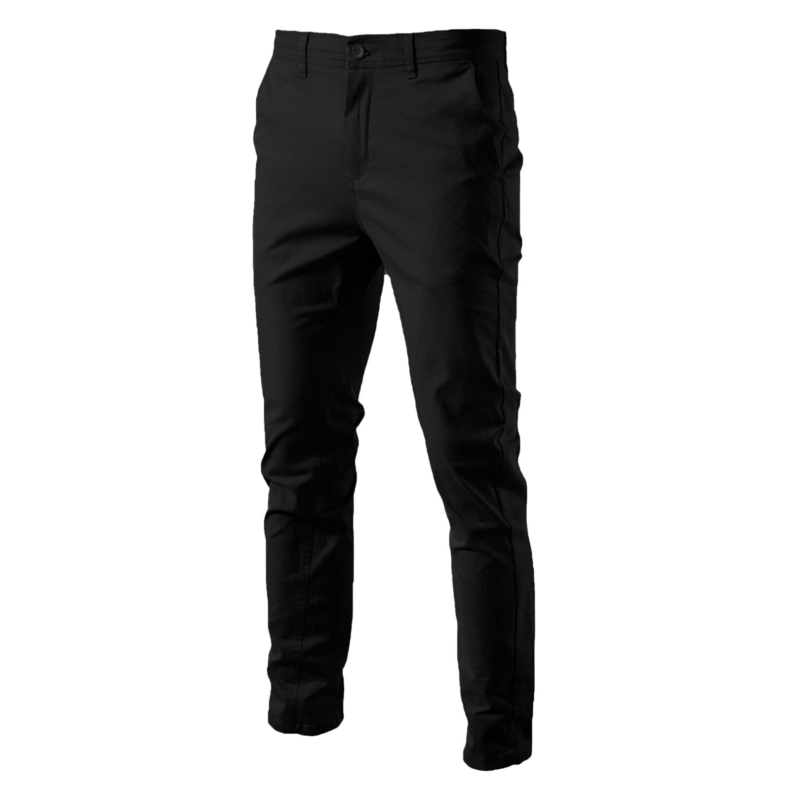 Mens Youth Business Breathable Solid Color Pantsuit Casual Pants Jean
