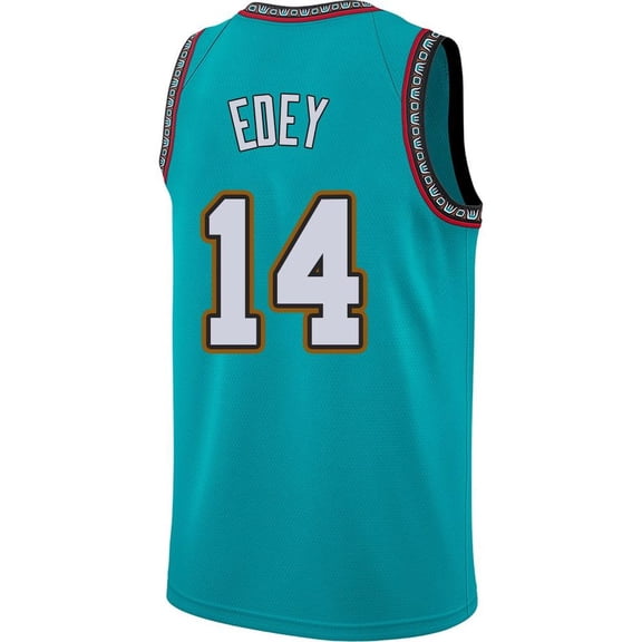 Mens Zach Edey Teal Throwback Jersey T Shirts Embroidery On Number