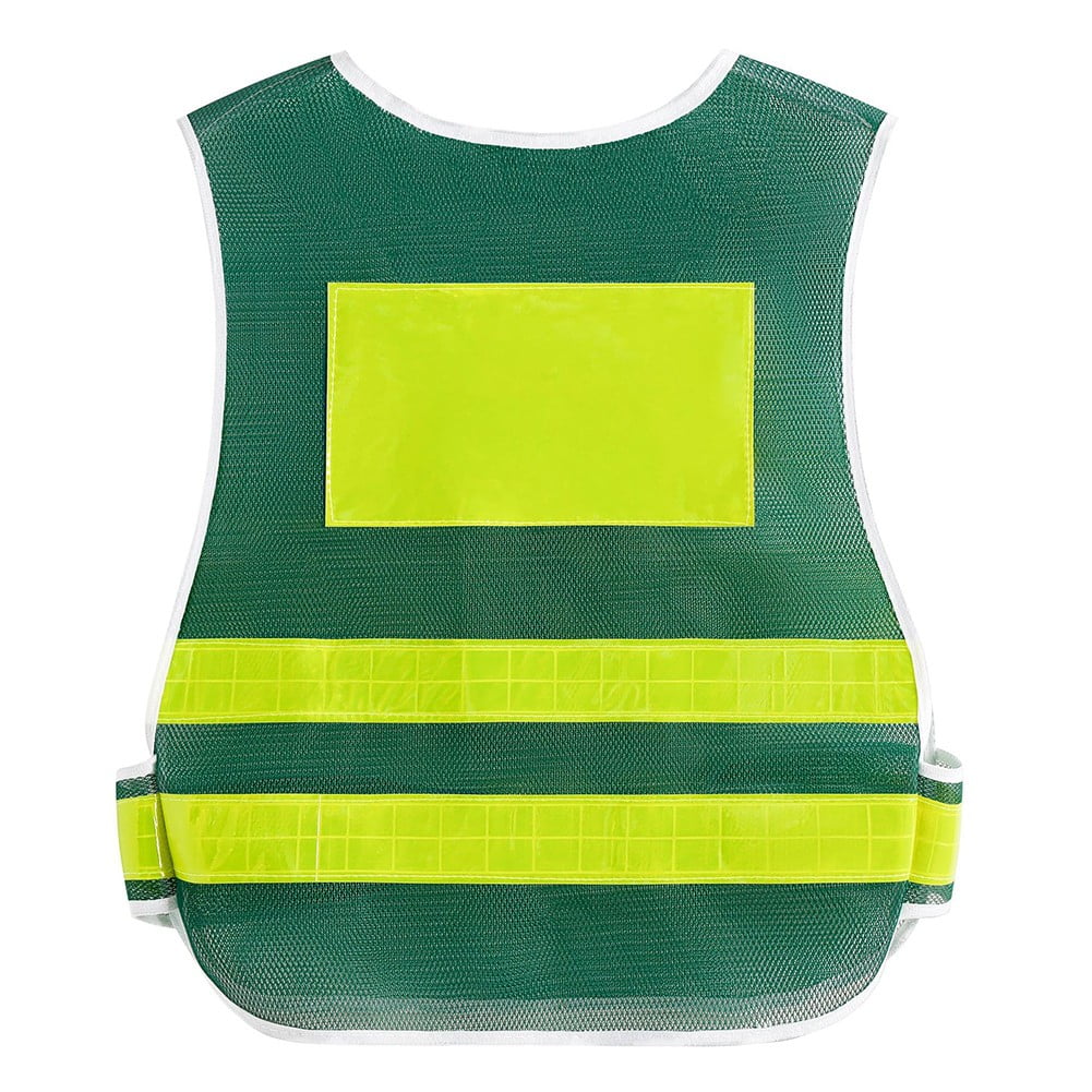 Mens Zip Safety Vest High Visibility Security Reflective Work Jacket