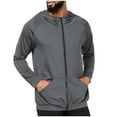 thumbnail image 1 of Mens Zip Up Hoodie, Athletic Hoodies for Men, Stretch Performance Sweatshirt Zip Up Hoodie Jackets for Hiking Gym, 1 of 7